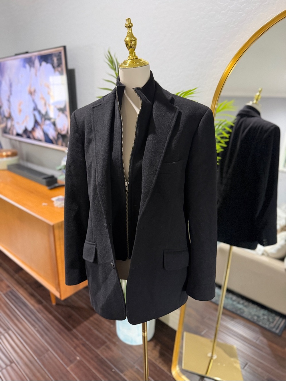 Murano Men's Black Wool & Cashmere Blazer – Size M